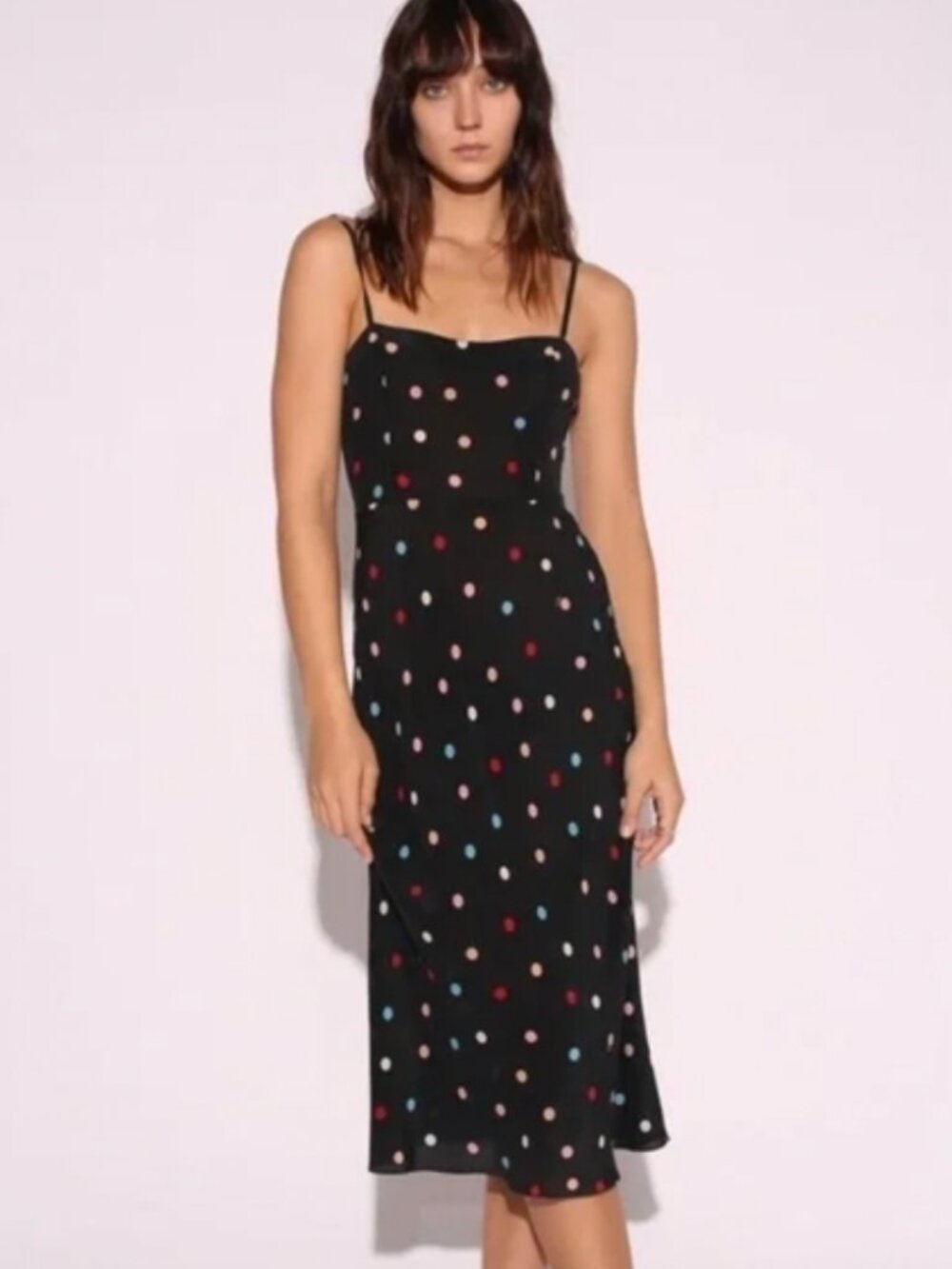REALISATION PAR Amelia rainbow polka dot dress